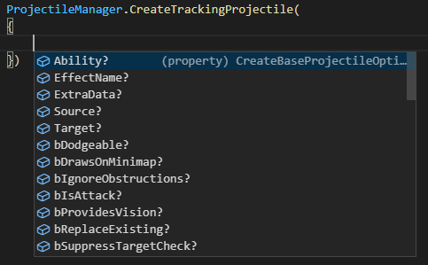 Tracking Projectile Properties